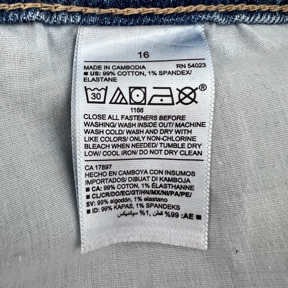 Old Navy Boyfriend Jeans Womens‎ 16 Medium Wash Paint Splatter Relaxed Fit Denim - Picture 5 of 5